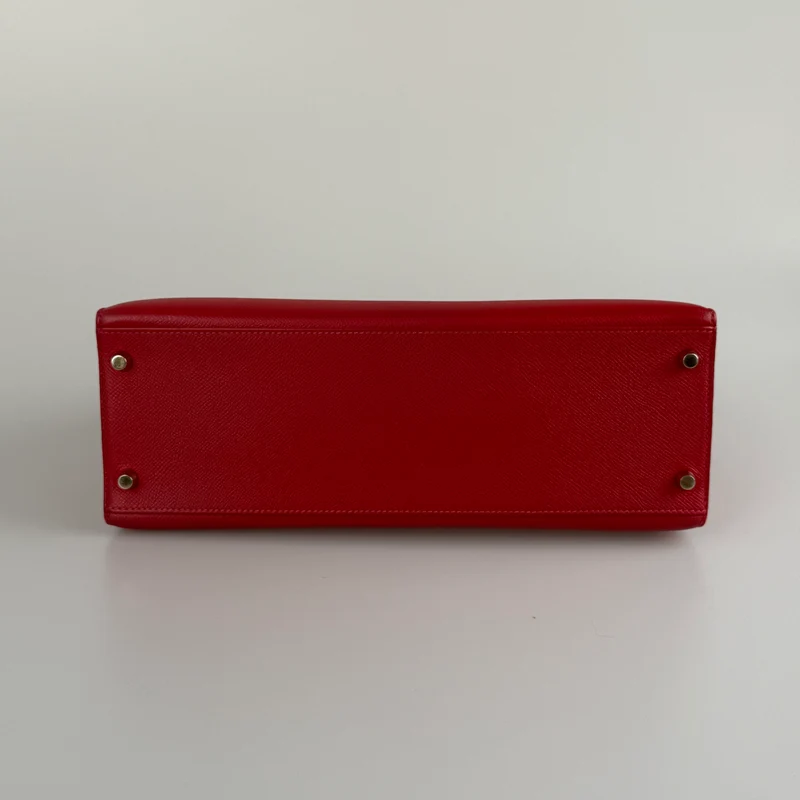 Hermes Kelly 32 Sellier Tasche Rouge Casaque Epsom Leder Gold Hardware