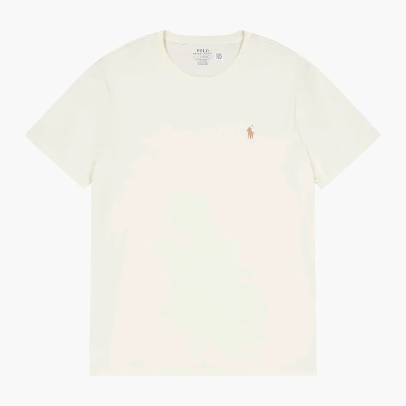 Custom Slim Fit Jersey Crewneck T-Shirt Parchment Cream