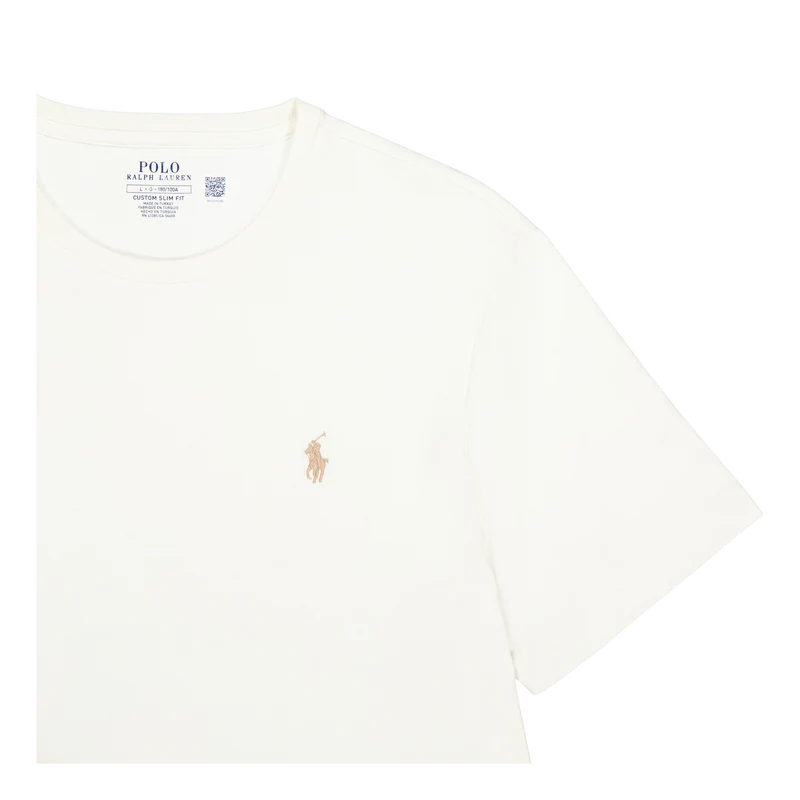 Custom Slim Fit Jersey Crewneck T-Shirt Parchment Cream