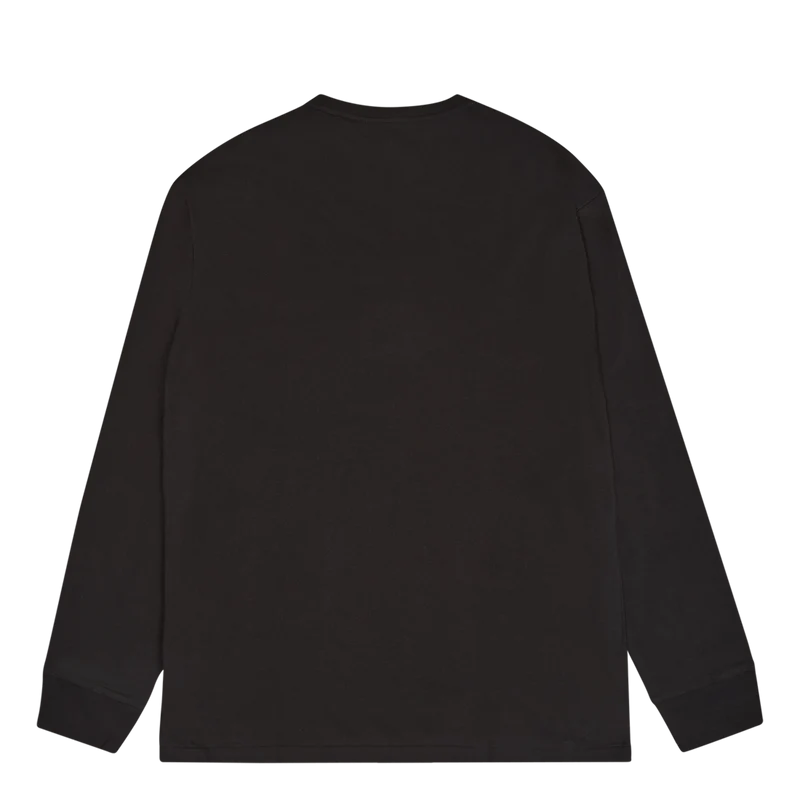 Classic Fit Jersey Long-Sleeve T-Shirt Polo Black