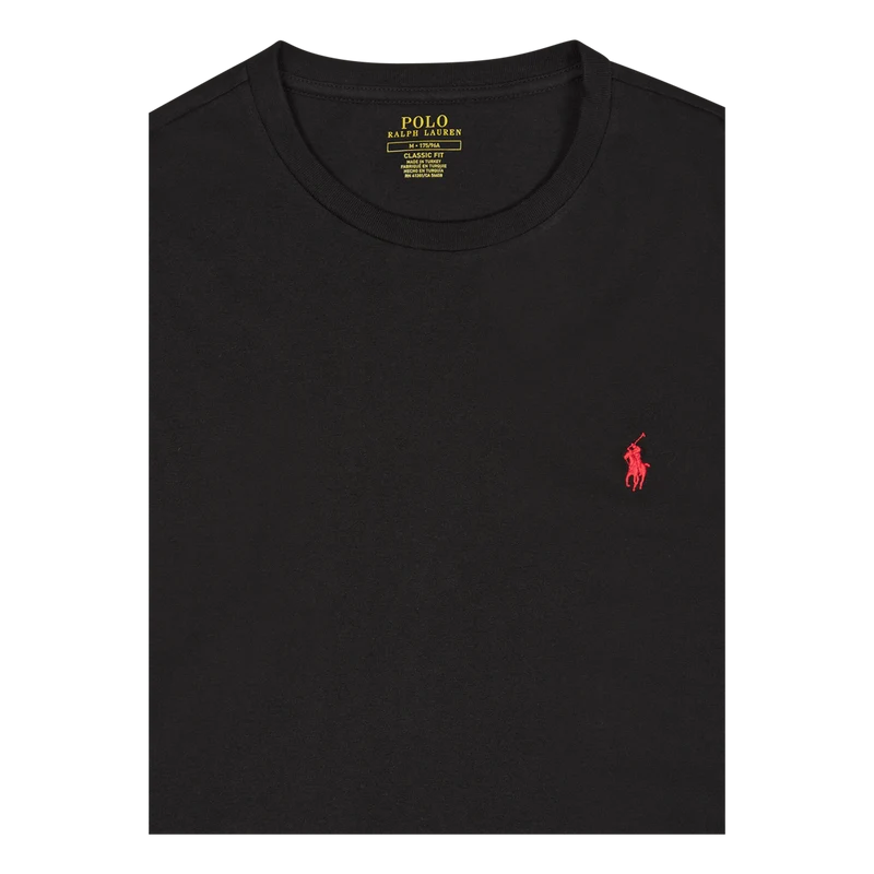 Classic Fit Jersey Long-Sleeve T-Shirt Polo Black