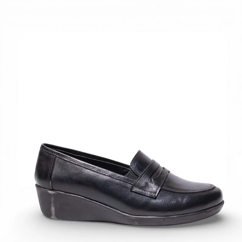 Women Black Leather Shoe #4511
