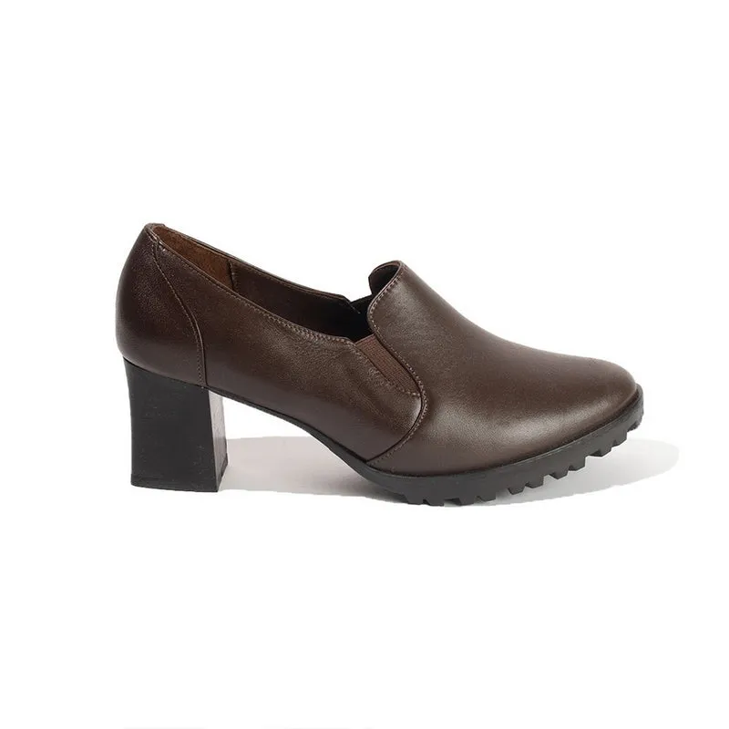 Women Brown Leather Shoe #2668