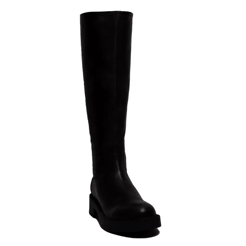 Spanish Women Grey Leather Boot #0350