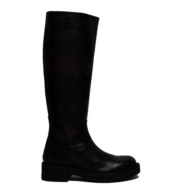Spanish Women Grey Leather Boot #0350
