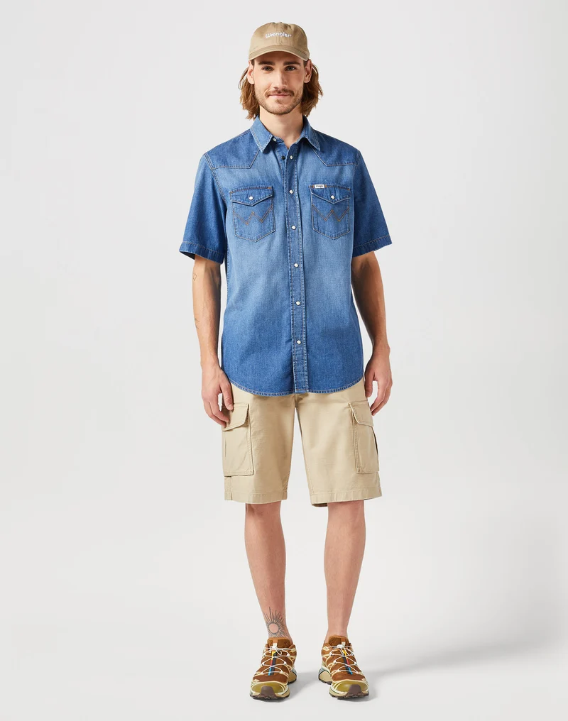 SS_WESTERN_SHIRT DUSKY blue