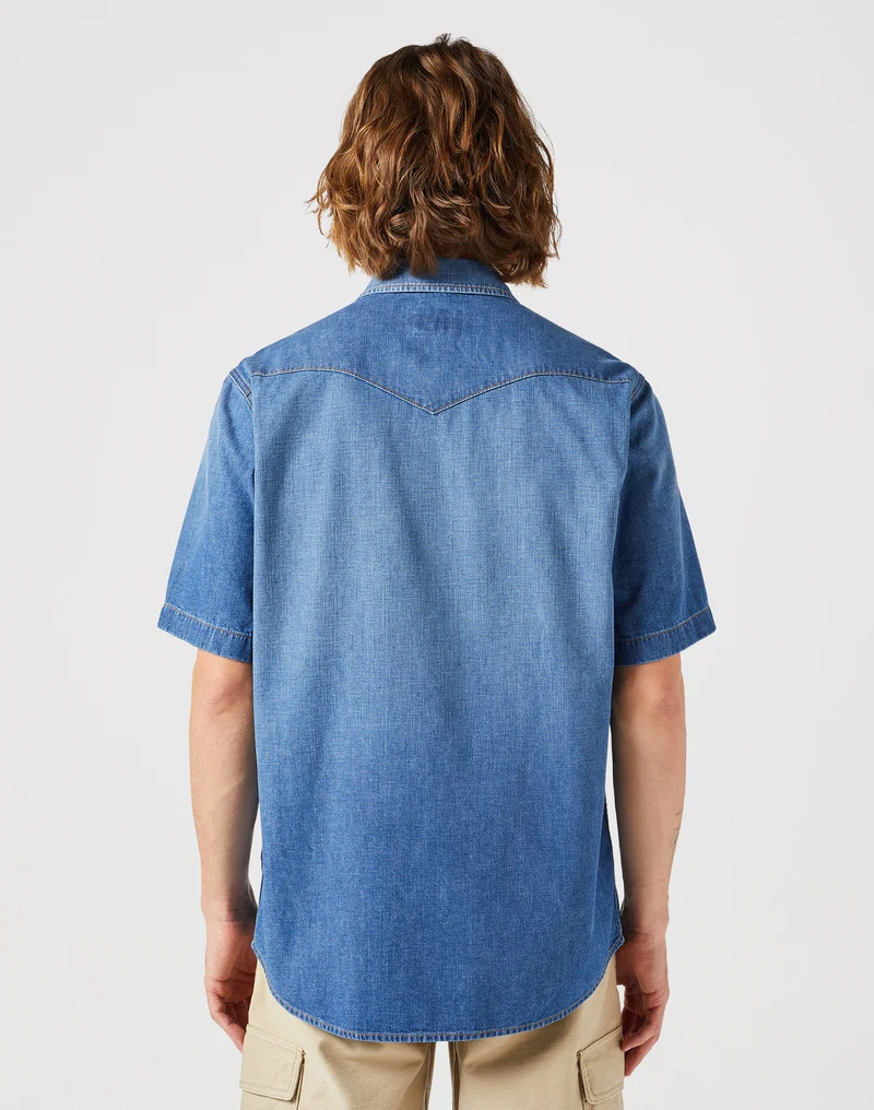 SS_WESTERN_SHIRT DUSKY blue