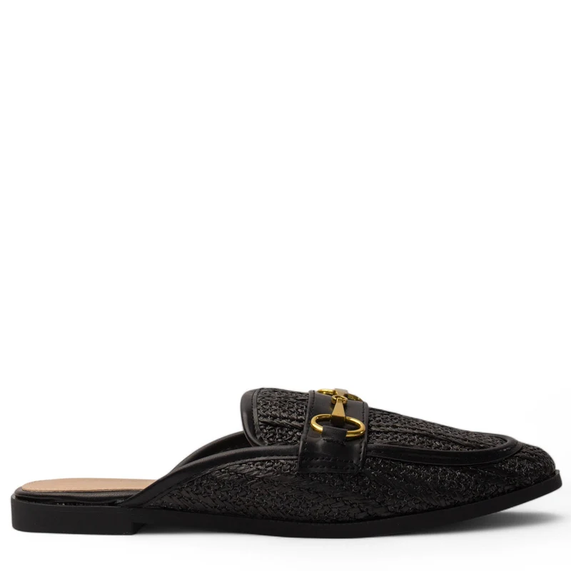 Europeon Union Women Black Magdool Mules #3854