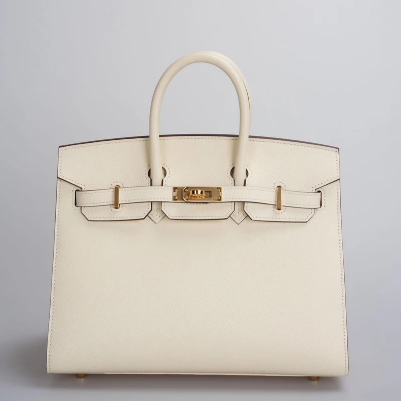 Hermes Birkin 25 cm Sellier-Tasche aus Nata Epsom-Leder mit goldenen Beschlägen ab 2021