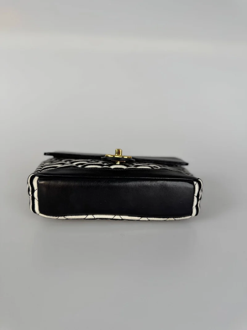 Chanel Sailor Bag Blau 2014 Gestreifte Mini Rechteck Klassische Single Flap Umhängetasche