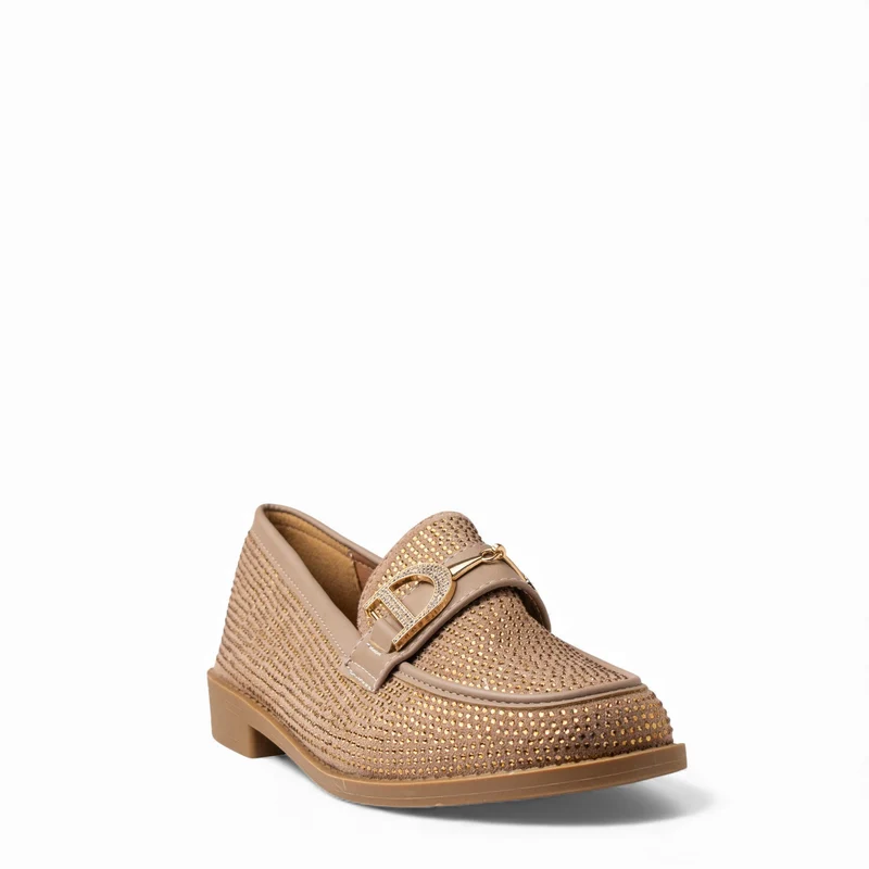 Europeon Union Women Beige Glitter Shoes #4686
