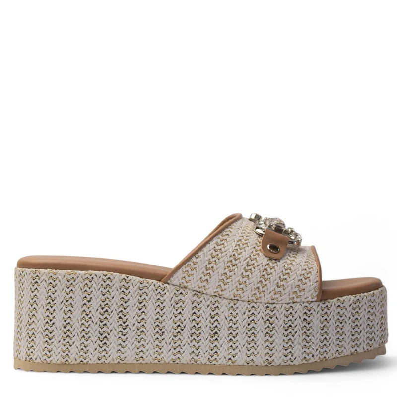 Europeon Union Women White Magdool Wedges #4066