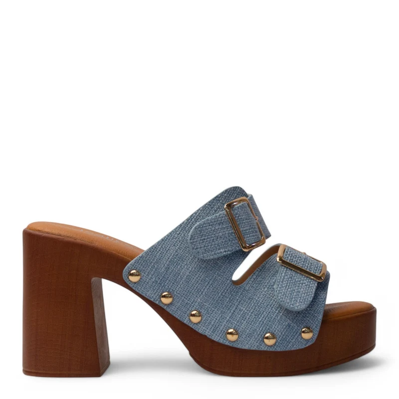 Europeon Union Women Light Blue Magdool Wedges #4116