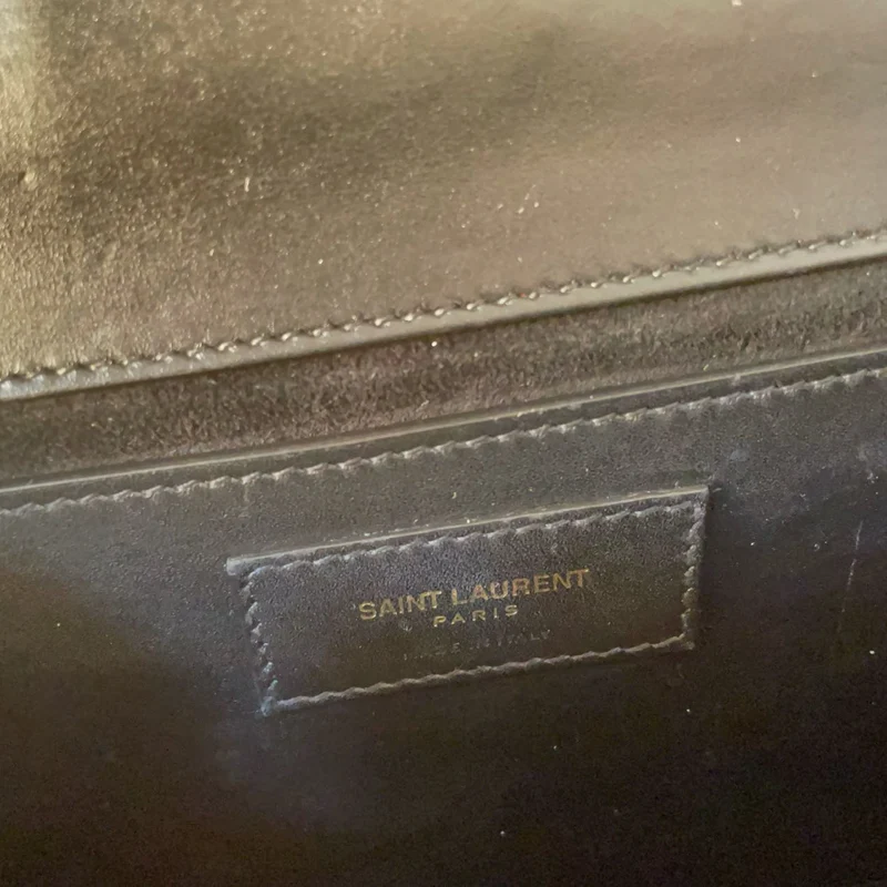 Saint Laurent Kate Medium Tasche aus schwarzem Kalbsleder Cassandre Tassel