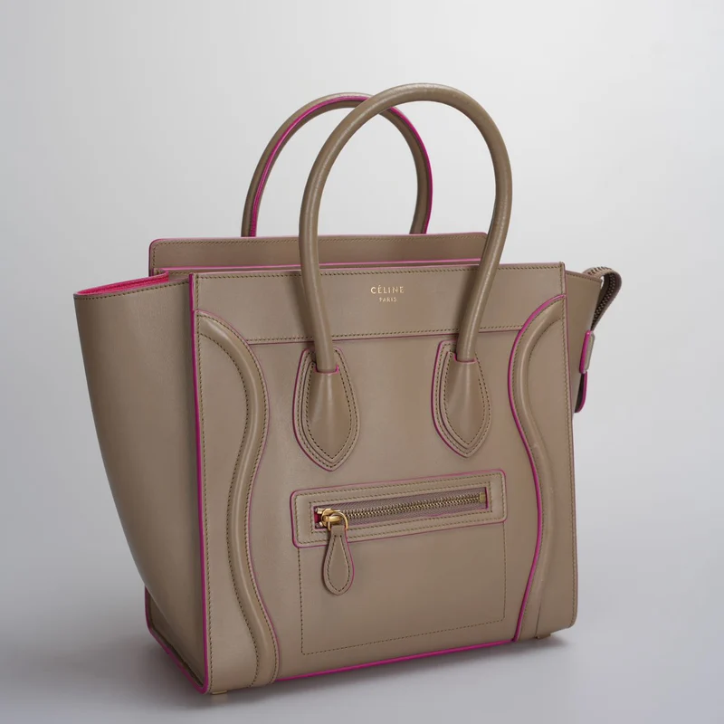 CELINE Mini-Reisegepäck aus Kalbsleder in Beige