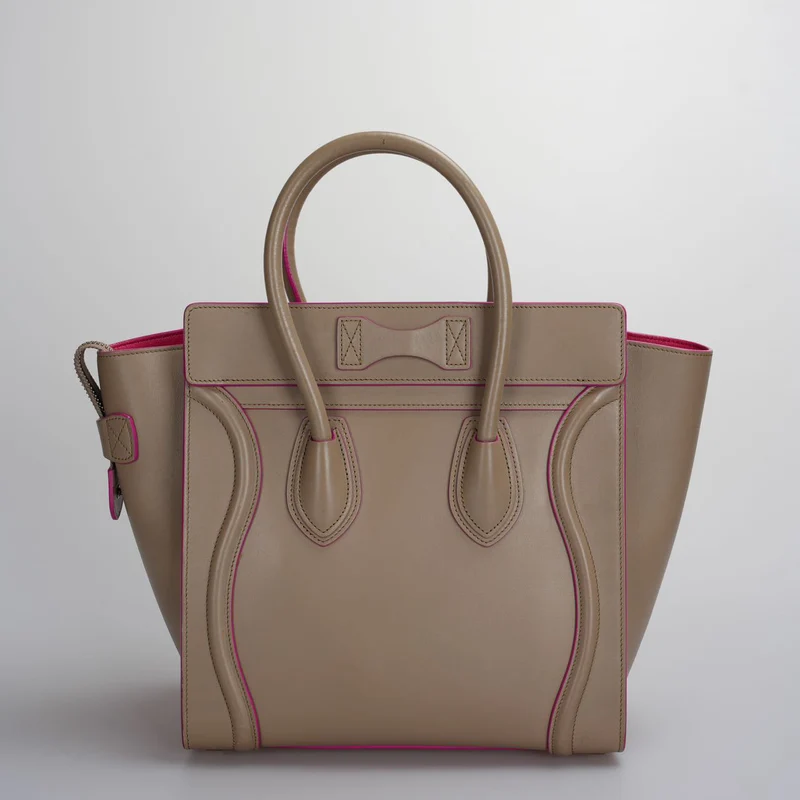 CELINE Mini-Reisegepäck aus Kalbsleder in Beige
