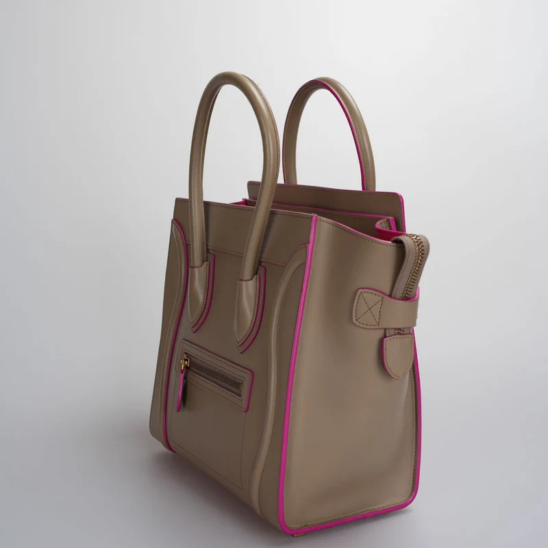 CELINE Mini-Reisegepäck aus Kalbsleder in Beige