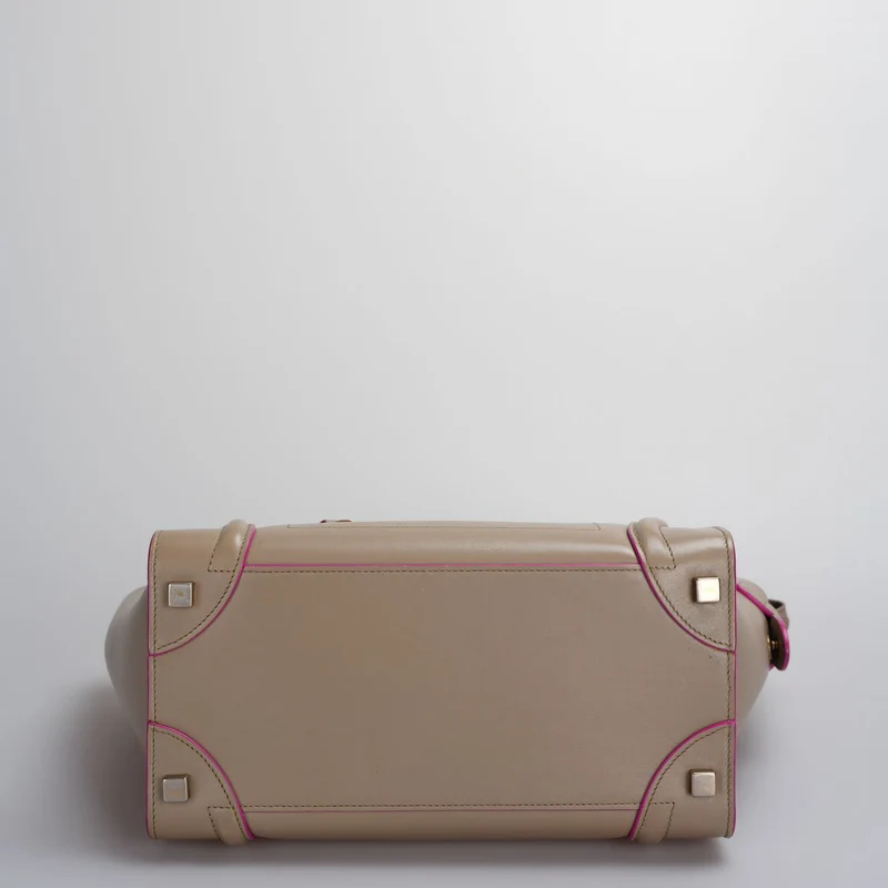 CELINE Mini-Reisegepäck aus Kalbsleder in Beige