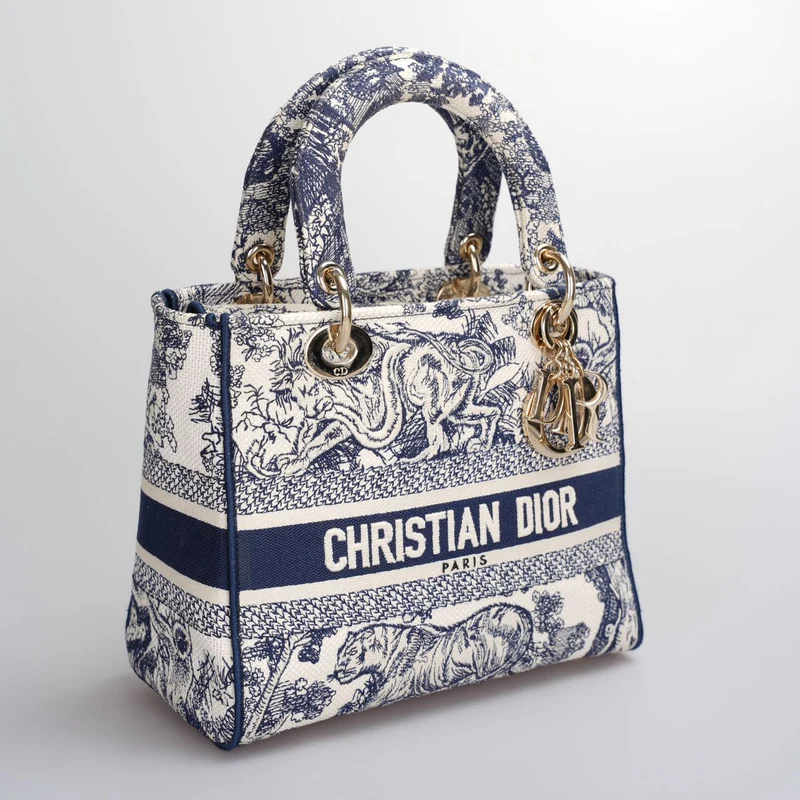 Christian Dior Lady Dior D-Lite Tasche Mittel aus Canvas