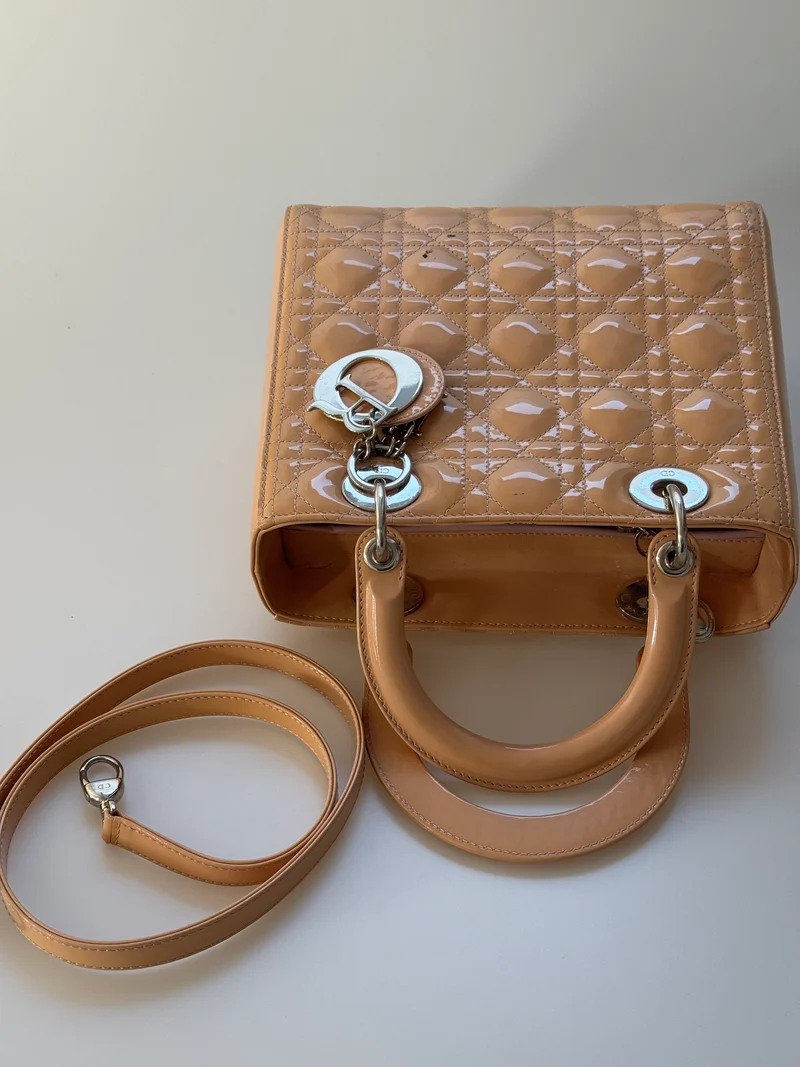 Christian Dior Lady Dior Tasche Mittel Hellbeige
