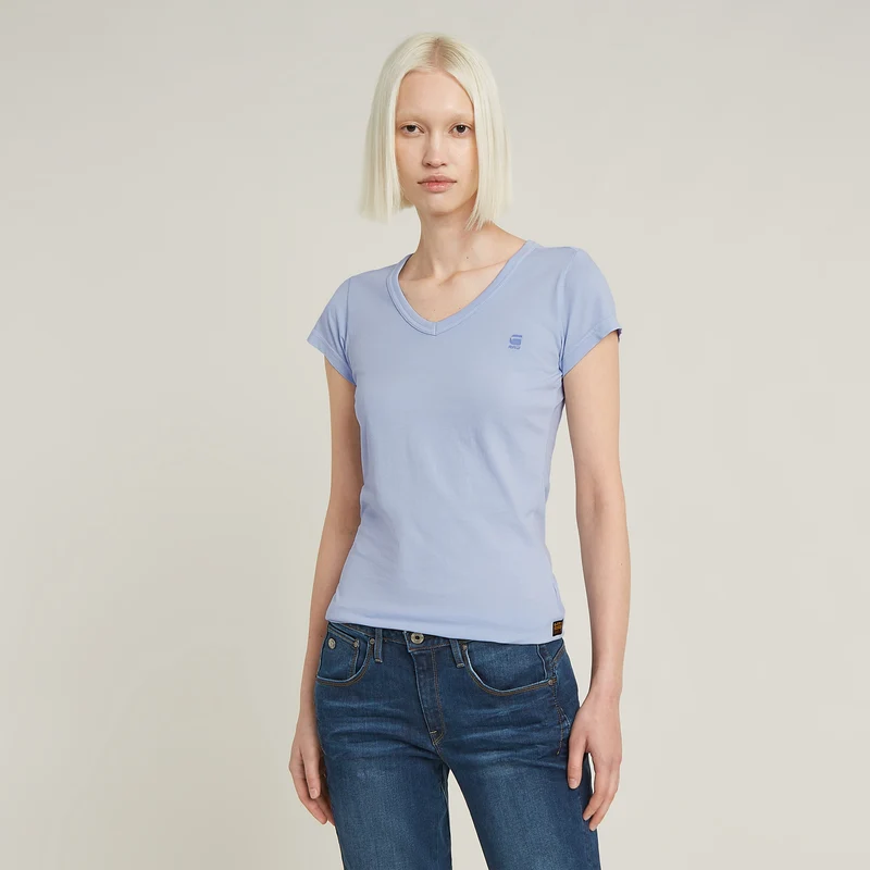 Eyben slim v t s\s wmn dk laundry blue g