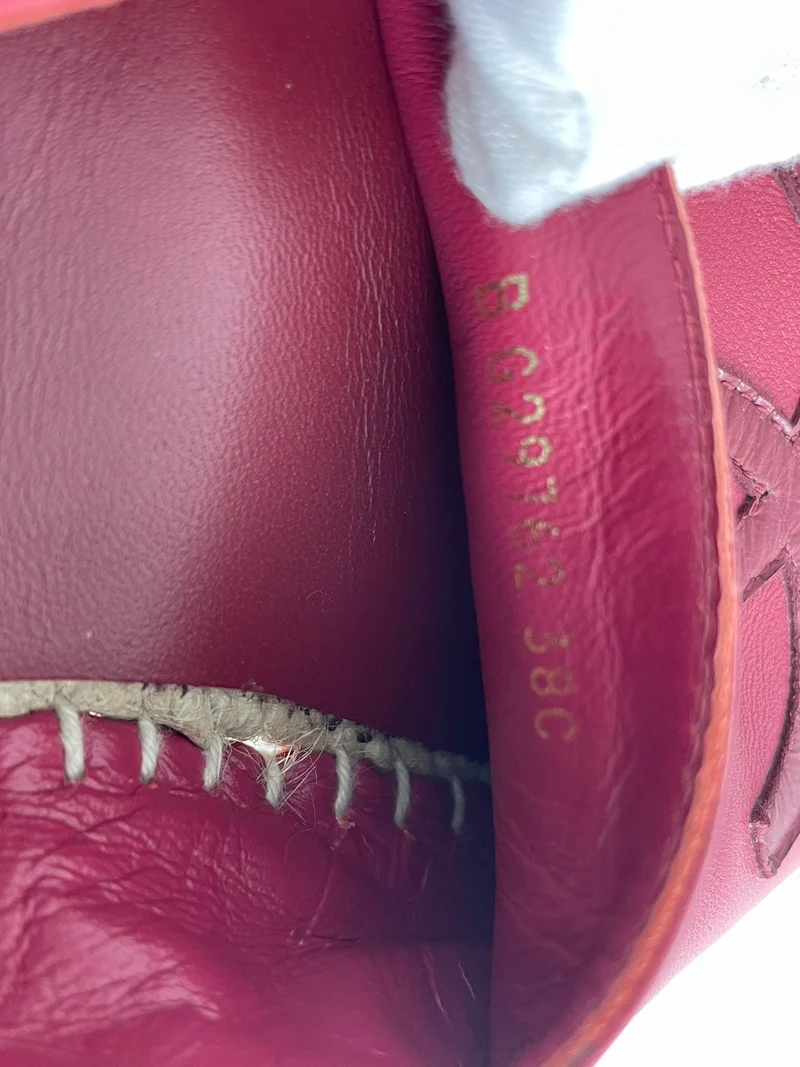 Chanel Lammleder CC Espadrilles Fuchsia Schwarz Größe 38