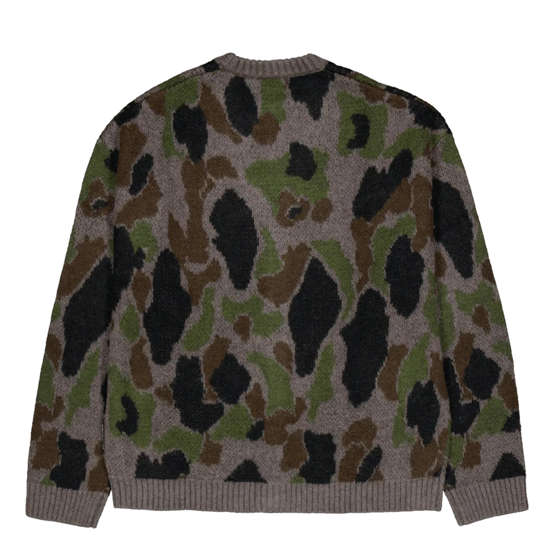 Merton Cardigan Camo Duck Jacquard, Grey