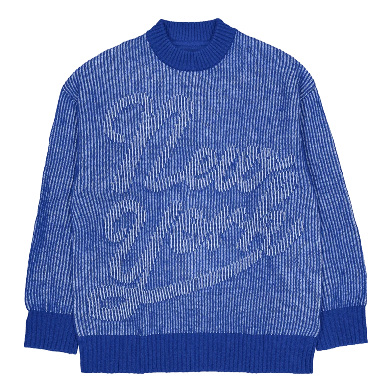 Tjcu Twotone Knitted Crewneck Chase Blue