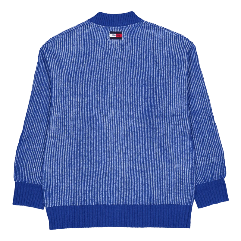 Tjcu Twotone Knitted Crewneck Chase Blue