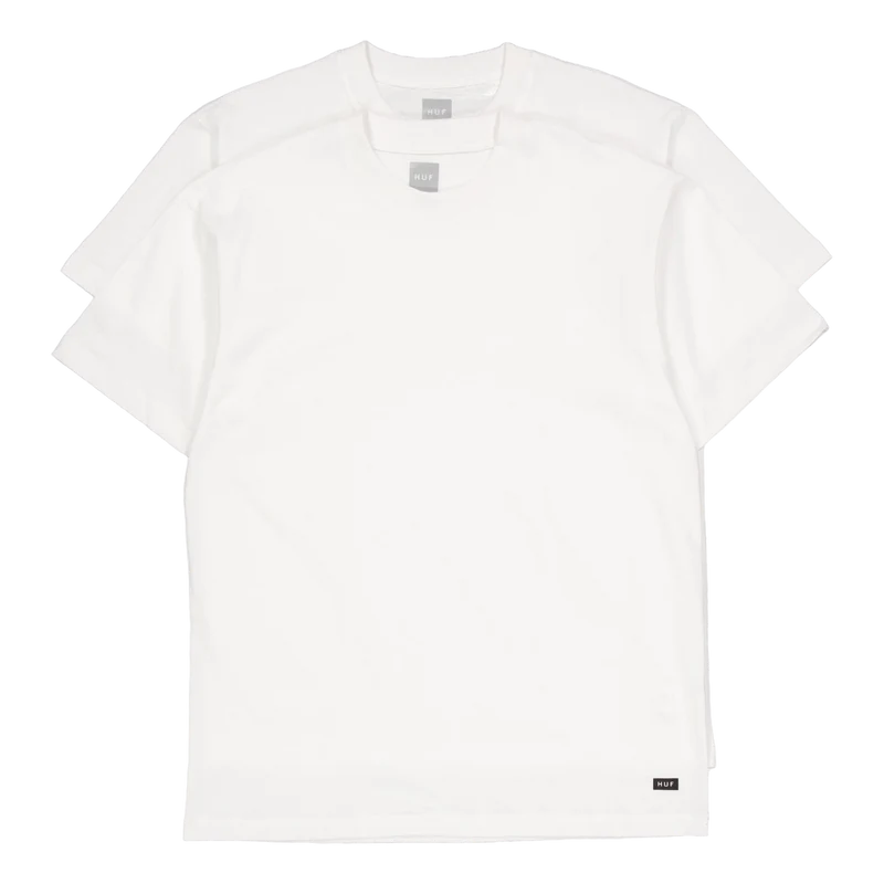 Huf Set 2 Pack Tees White