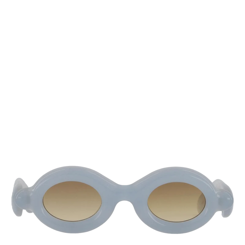 Pebble Round Milky Blue