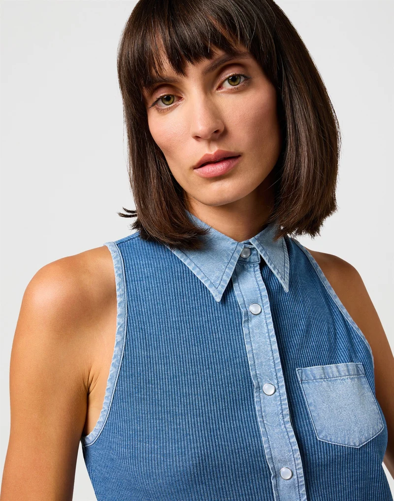 SLEEVELESS_SHIRT DARK_DENIM blue