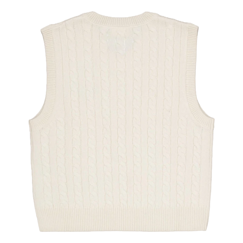 W' Signature Vest Sweater Natural / Dusty Ice
