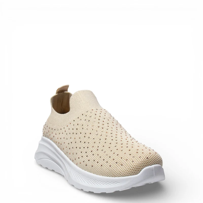 EuropeonUnion Women Beige Cloth Shoes #4798