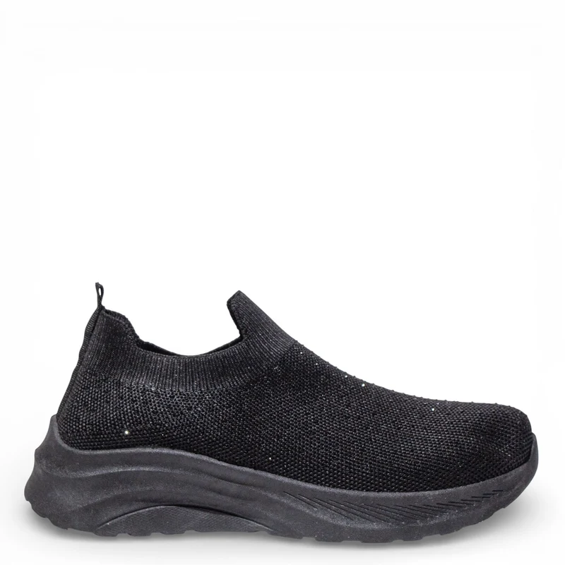 EuropeonUnion Women Black Cloth Shoes #4799
