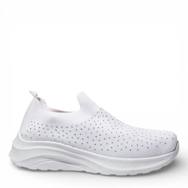EuropeonUnion Women White Cloth Shoes #4801