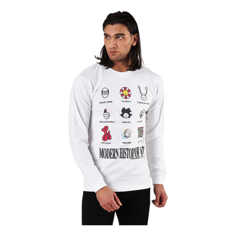 Modern Art Ls Tee White