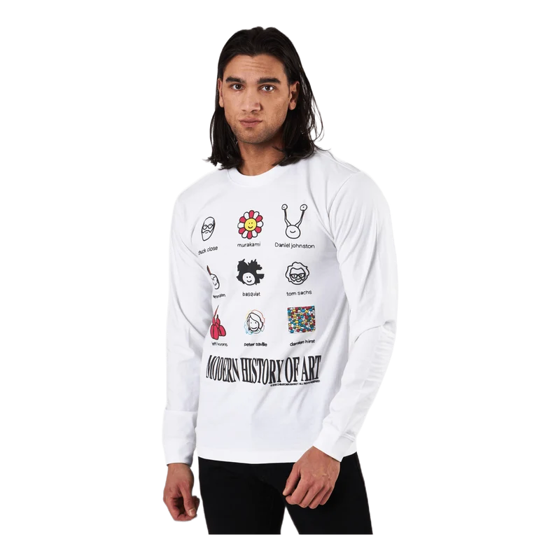 Modern Art Ls Tee White