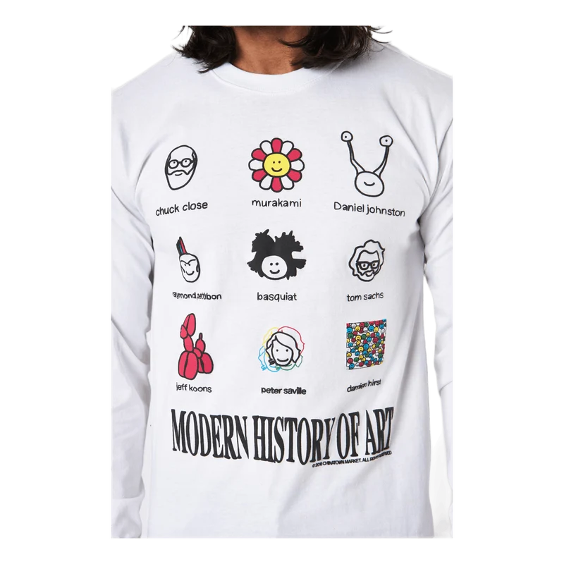 Modern Art Ls Tee White