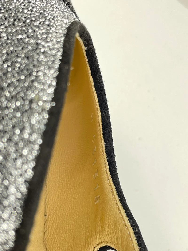 Chanel Glitzer Slingback Pumps mit CC Logo 37 Limitierte Auflage