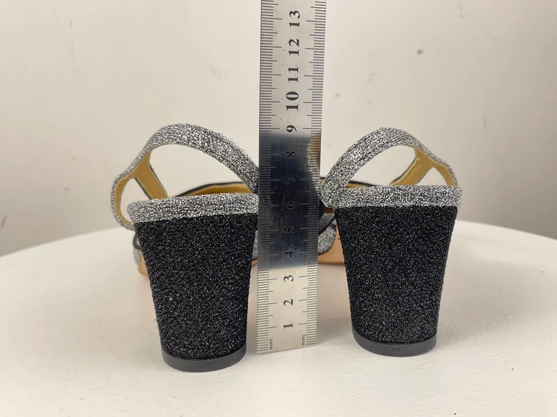 Chanel Glitzer Slingback Pumps mit CC Logo 37 Limitierte Auflage