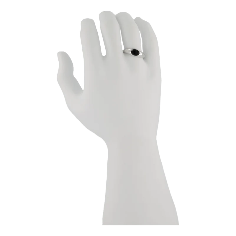Joe Ring Polished Onyx 925 Sterling Silver