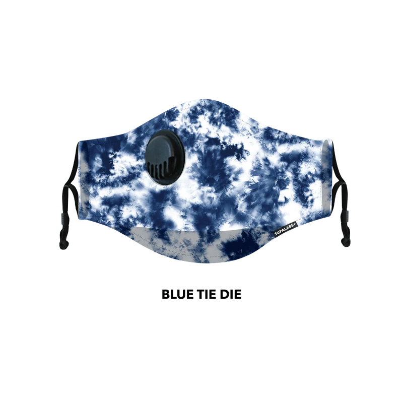 Li Adult Hero Mask Blue Tie Dy Blue Tie Dye