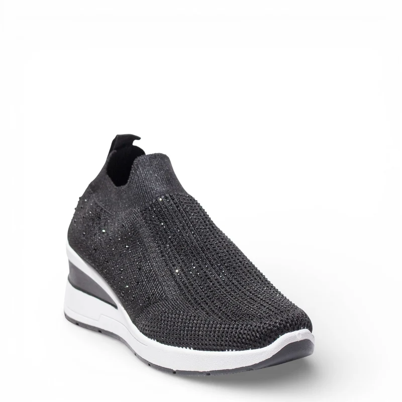 EuropeonUnion Women Black Cloth Shoes #4802