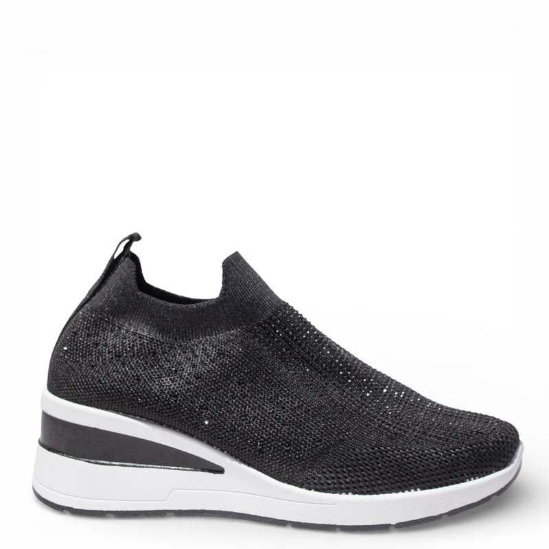 EuropeonUnion Women Black Cloth Shoes #4802
