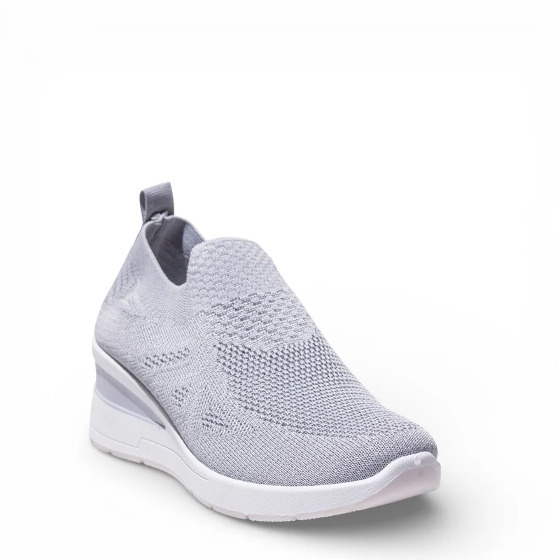 EuropeonUnion Women Grey Cloth Shoes #4805