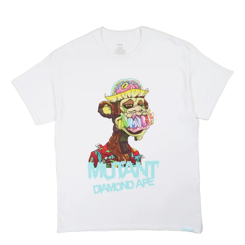 Mutant Diamond Ape Tee Wht