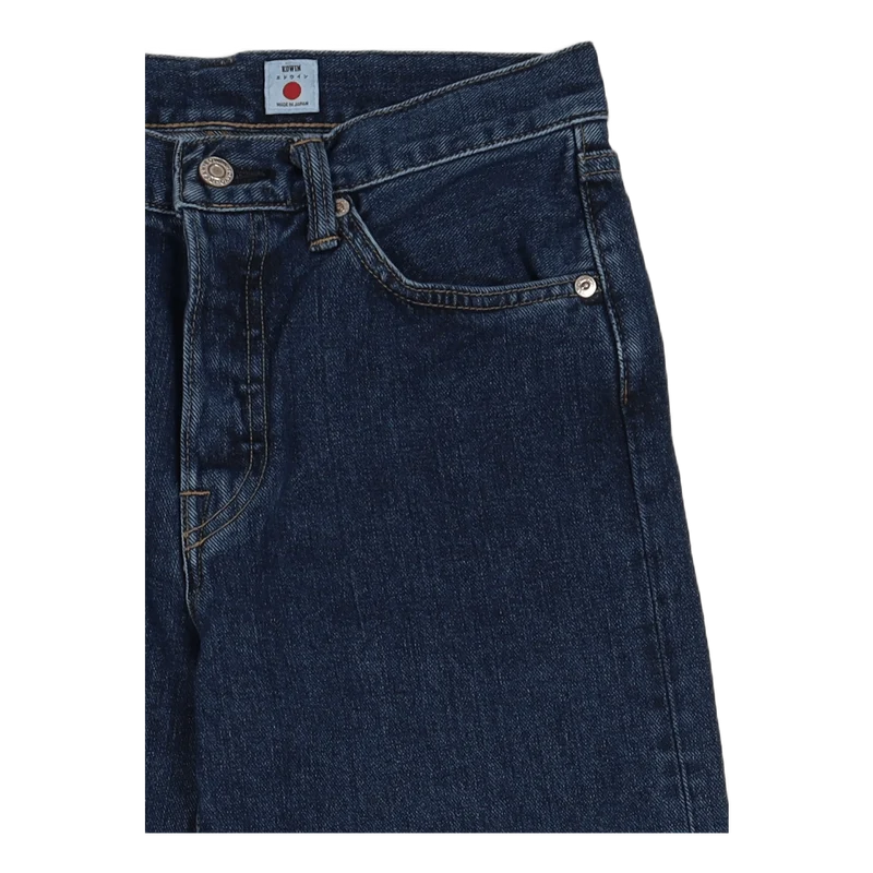 Loose Straight Yoshiko Left Hand Denim, 12.6oz, Blue Akira wash