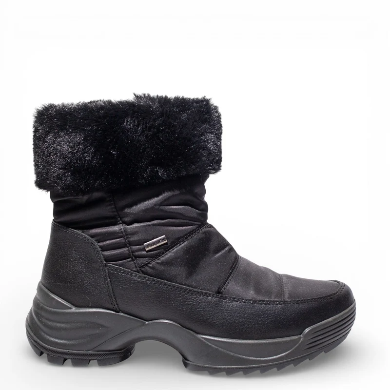 Italian Women Black WaterProof HalfBoot #4768