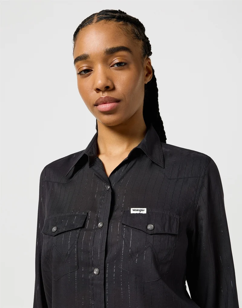 SLIM_WESTERN_SHIRT BLACK